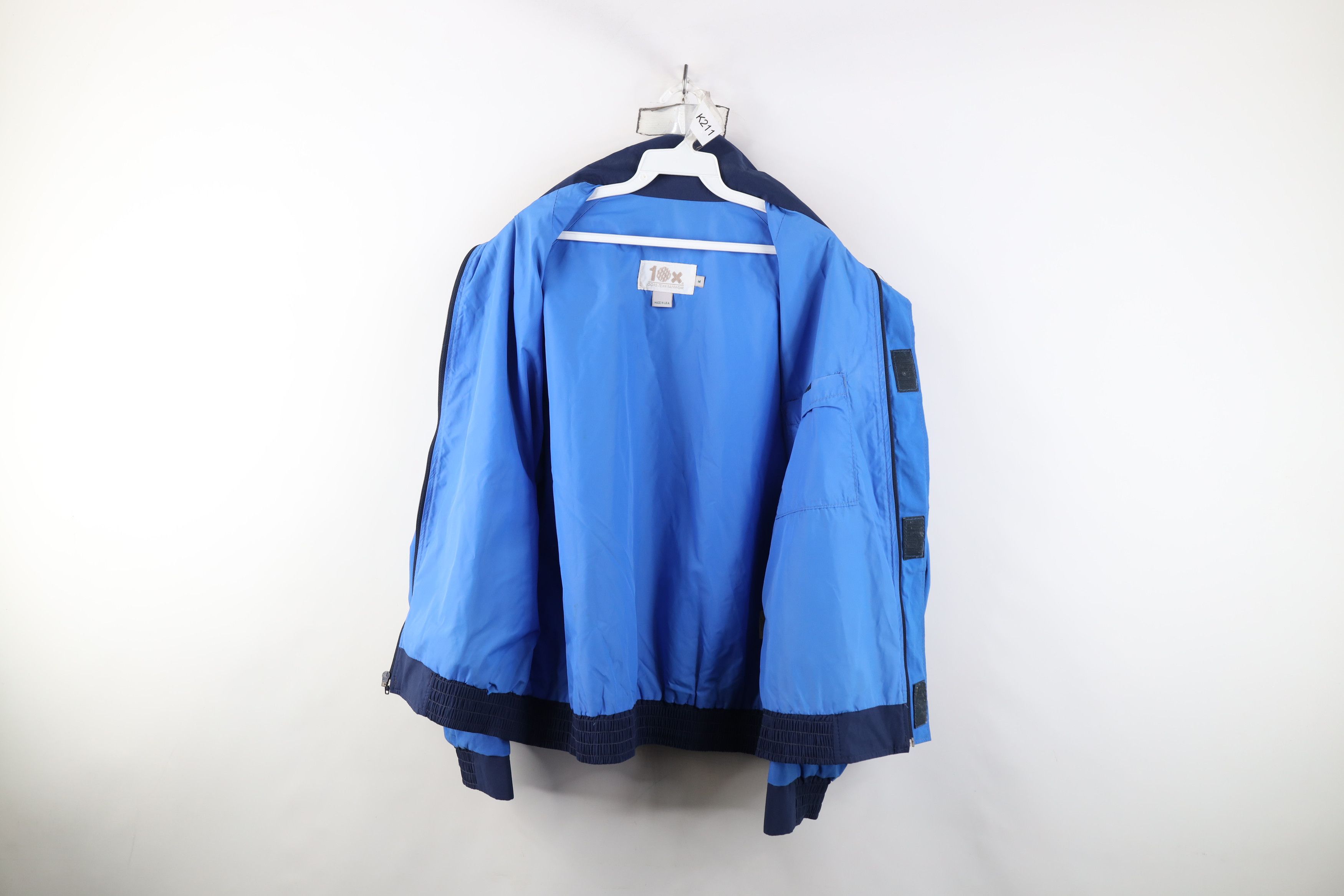 Goretex Vintage 90s Streetwear Goretex Rain Bomber Jacket Blue USA Size US M / EU 48-50 / 2 - 11 Thumbnail