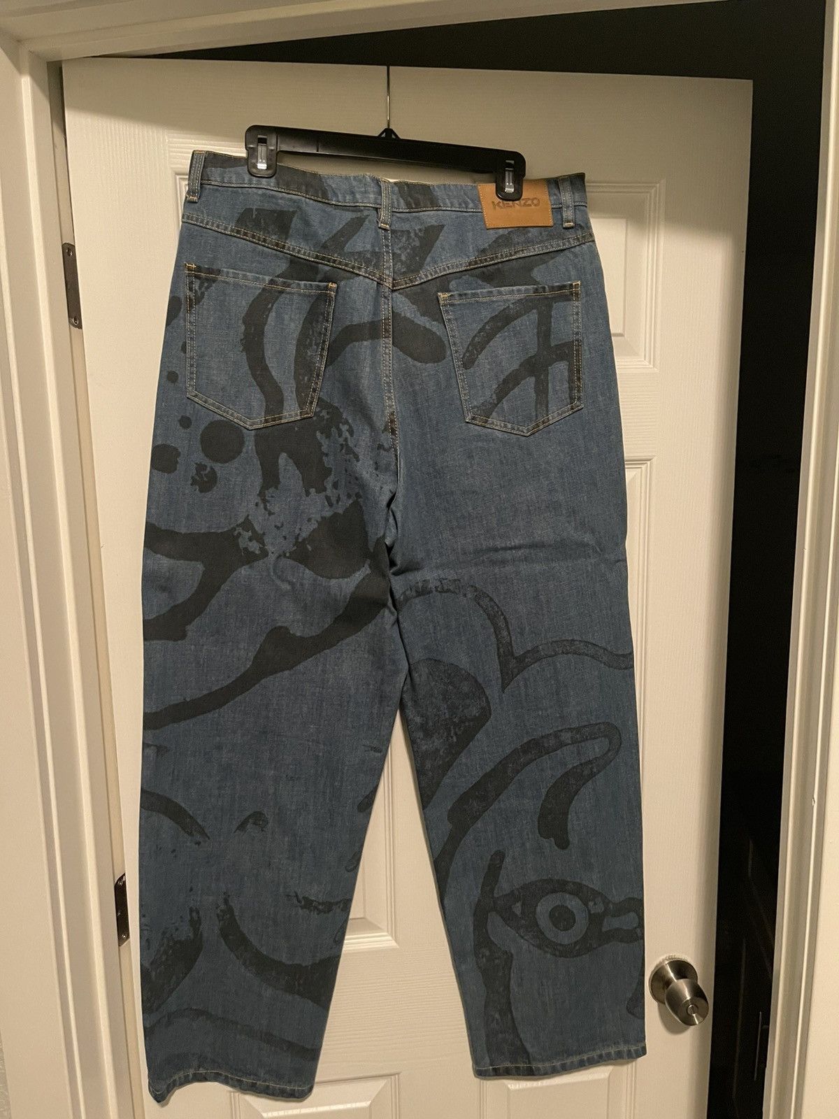 Kenzo K Tiger Print Cotton Denim Jeans Size US 32 / EU 48 - 2 Thumbnail