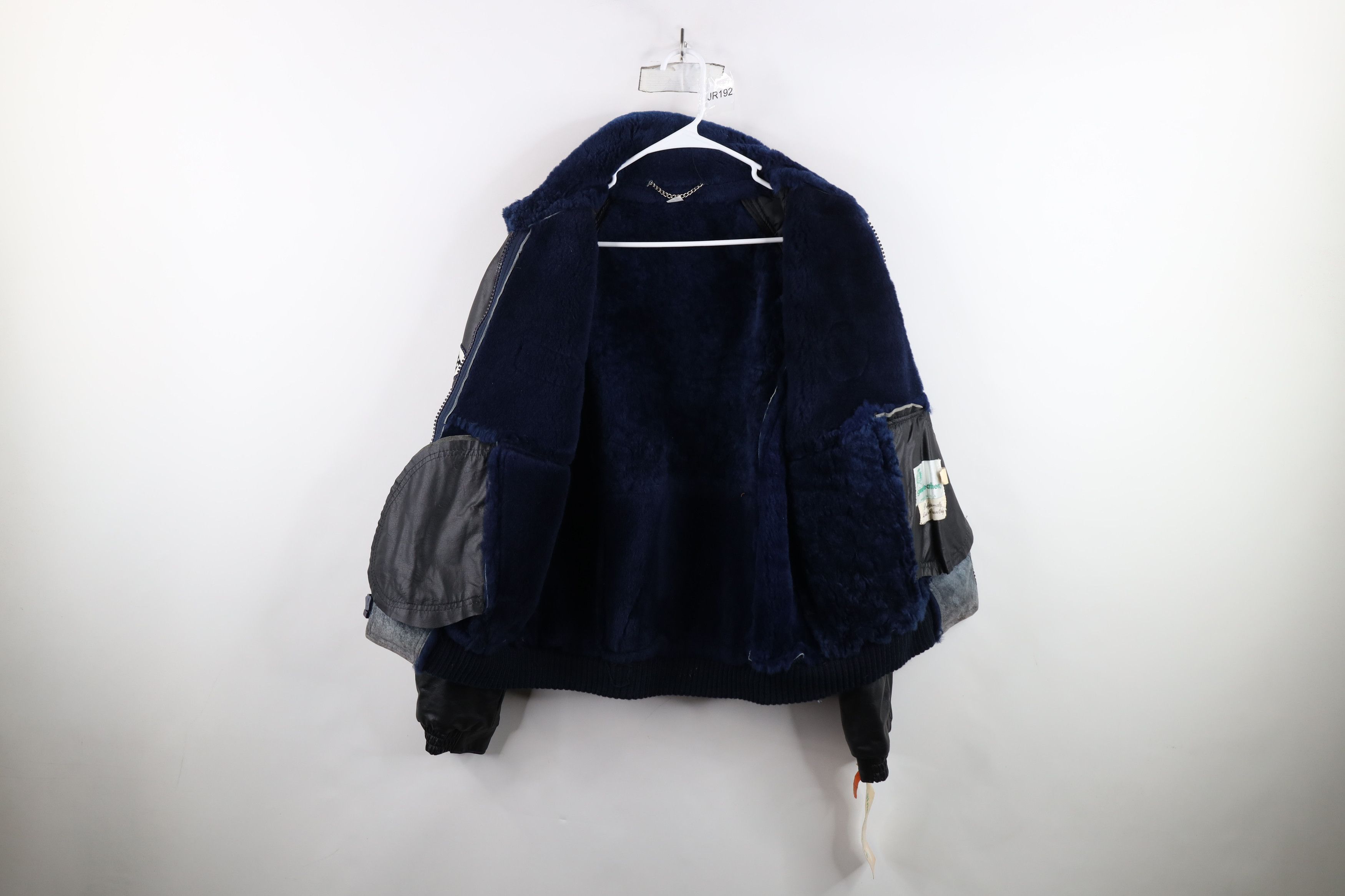 Vintage NOS Vintage 90s Streetwear Leather Racing Bomber Jacket USA Size US L / EU 52-54 / 3 - 12 Thumbnail