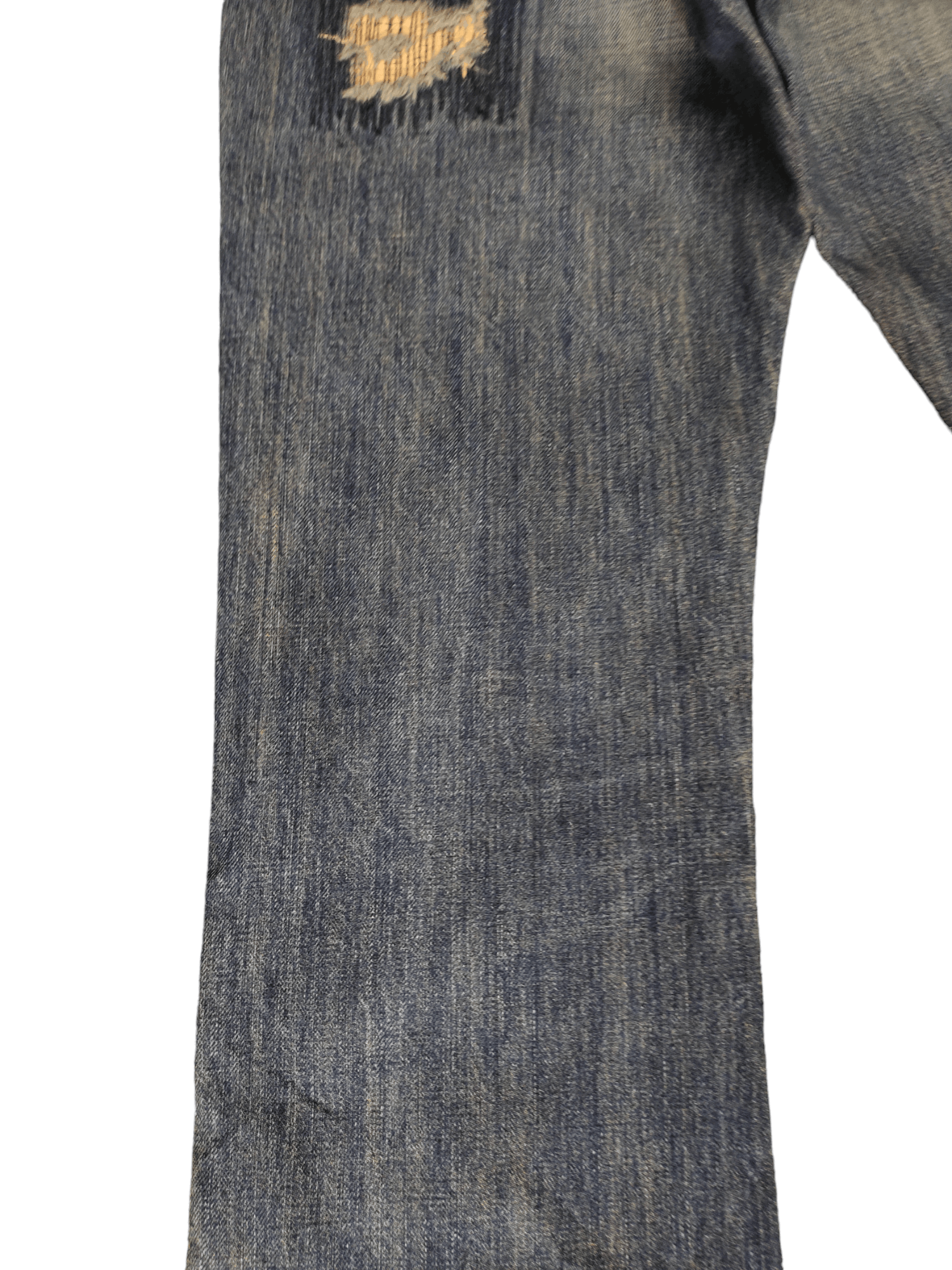 Le Grande Bleu (L.G.B.) Flare Jeans Portrait Japan Sew Distress Denim Bootcut Y2k Size US 33 - 17 Thumbnail