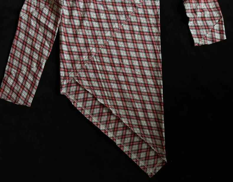 Comme des Garcons Comme Des Garcons College Plaid Irregular Long Sleeve Top Size S / US 4 / IT 40 - 7 Thumbnail