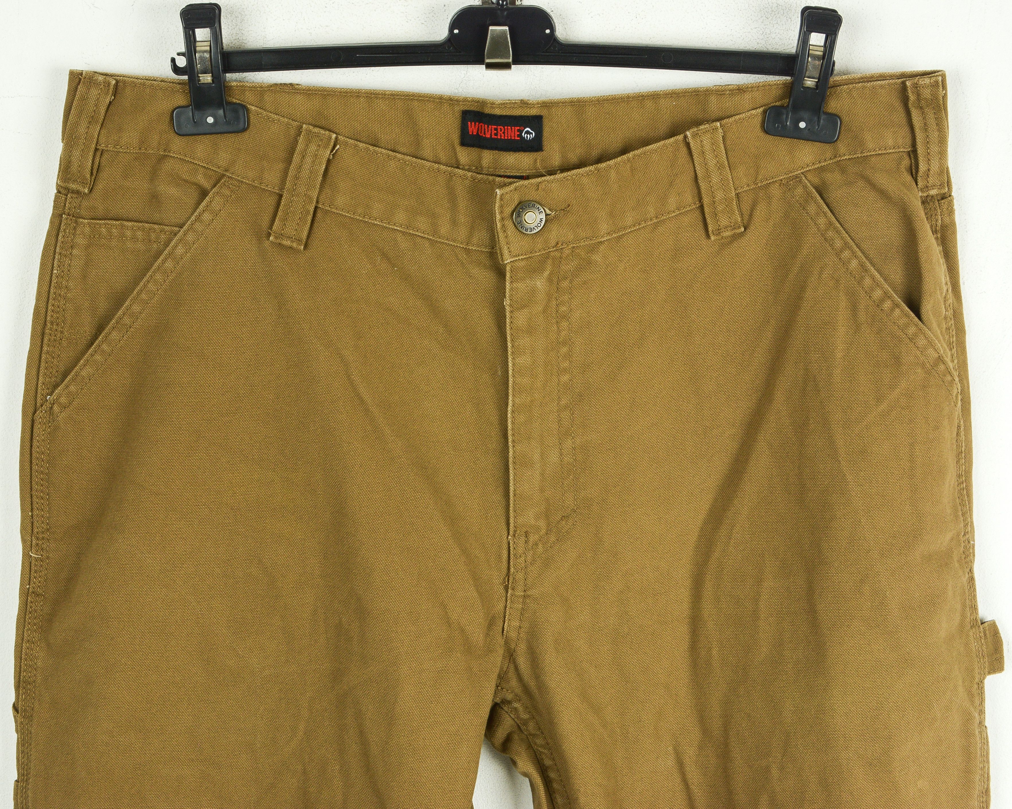 Wolverine W38 L32 Pants Trousers Work Brown Relaxed Cargo Carpenter Size US 38 / EU 54 - 2 Thumbnail