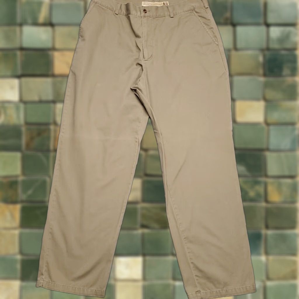 Vintage VINTAGE Cabela's Pants Mens 38x32 Khaki Twill Wrinkle Free Chino Outdoor Hike Fish Casual Pants Mens Beige Cotton Twill Pockets Zip Front Size US 38 / EU 54 - 1 Thumbnail