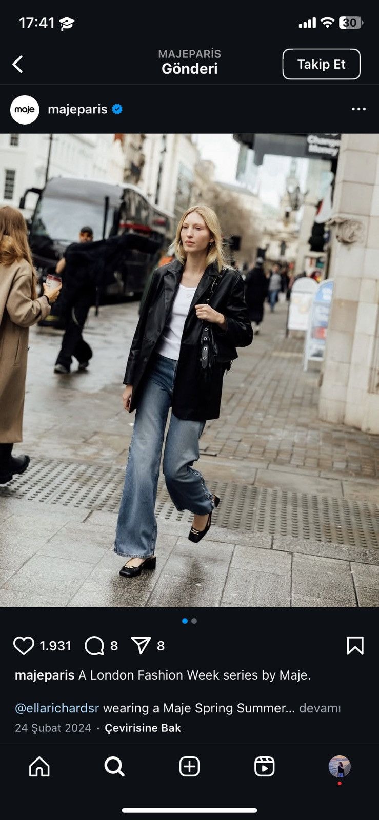 Maje Maje Paris FR38 size Size 27" / US 4 / IT 40 - 12 Thumbnail