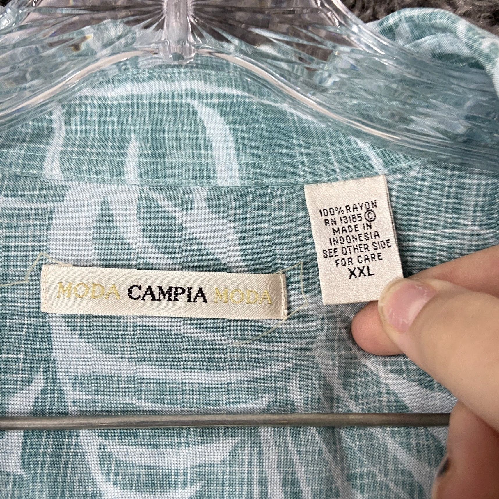Vintage VINTAGE Campia Moda Hawaii Men’s 2XL Short Sleeve Button-Up Shirt Blue Size US 39 - 7 Thumbnail