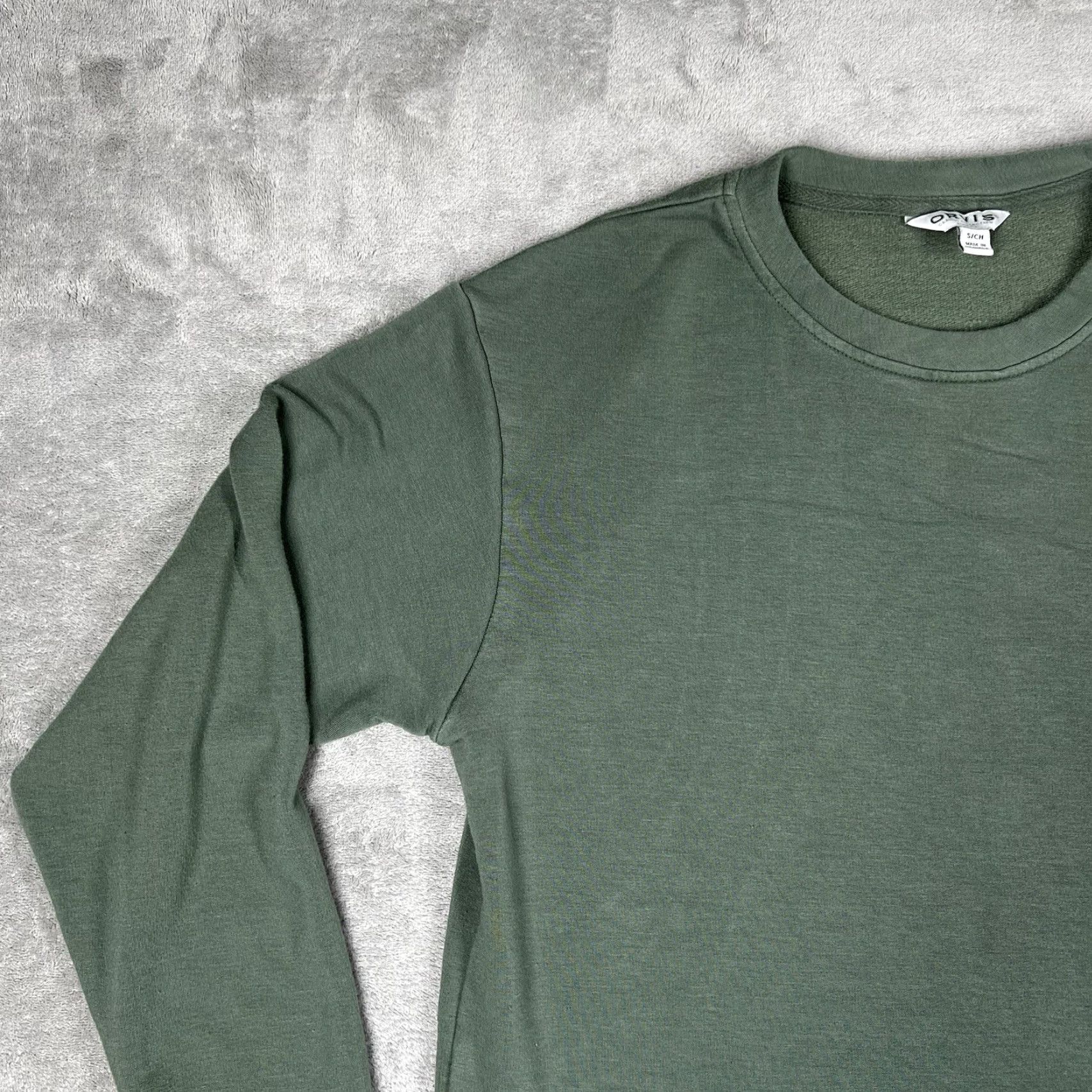 Orvis Orvis Classic Collection Men’s Small Olive Green Crewneck Pullover Long Sleeve Shirt Size US S / EU 44-46 / 1 - 2 Thumbnail