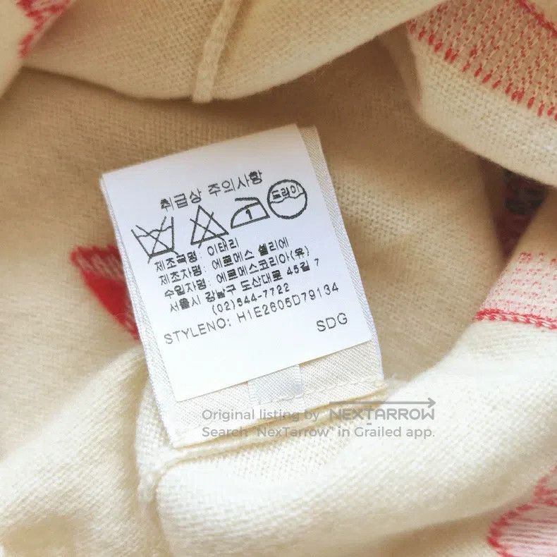 Hermes Hermes Cashmere Embroidered Beige Sweater White Size XS / US 0-2 / IT 36-38 - 7 Thumbnail