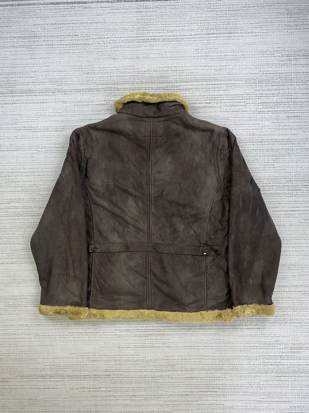 Vintage Bobson International Brown Sherpa Suede Leather Jacket Size US M / EU 48-50 / 2 - 2 Thumbnail