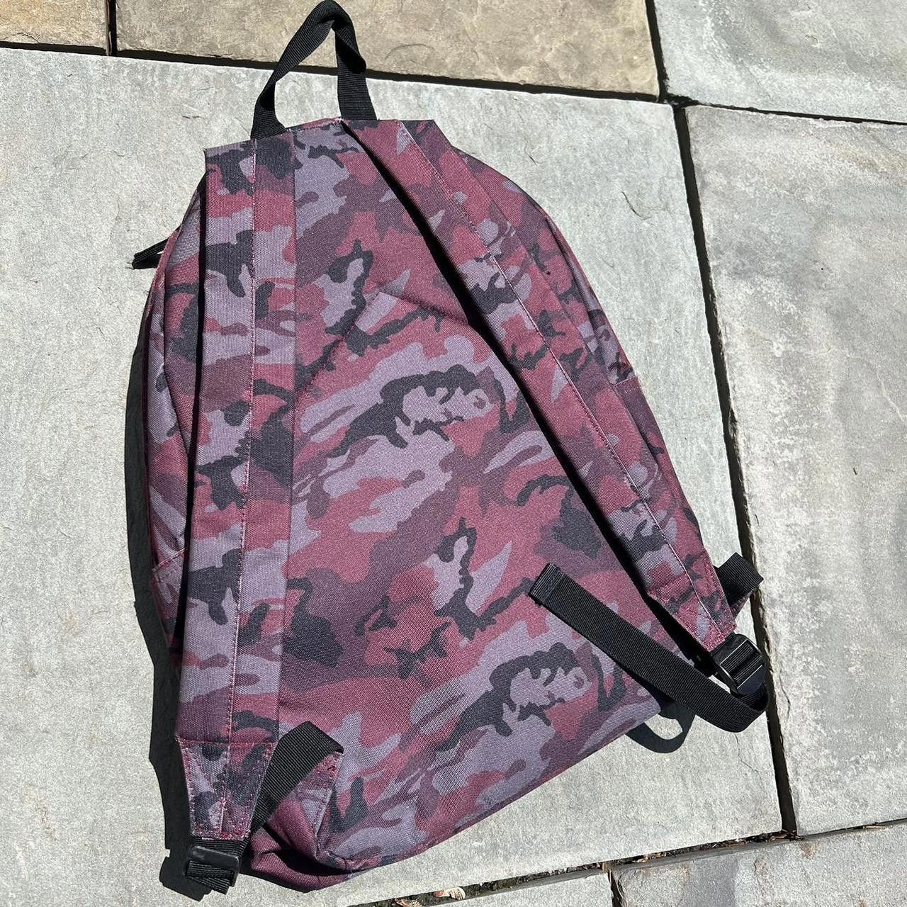 Designer Red Camo Canvas Backpack w/ Black Front Pocket Size ONE SIZE - 2 Thumbnail