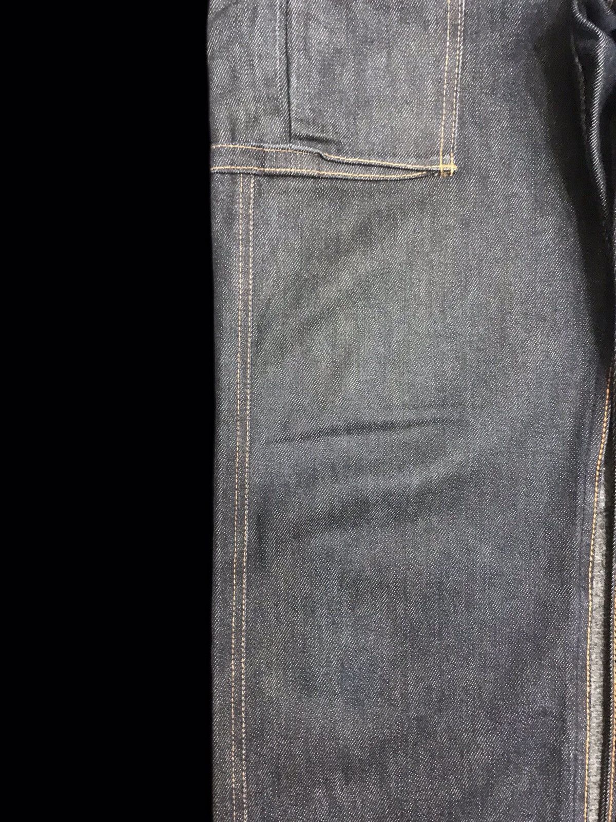 Japanese Brand 💥BIKER DENIM💥Raw SPELLBOUND Japan Sturdy Cargo Denim F208 Size US 35 - 6 Thumbnail