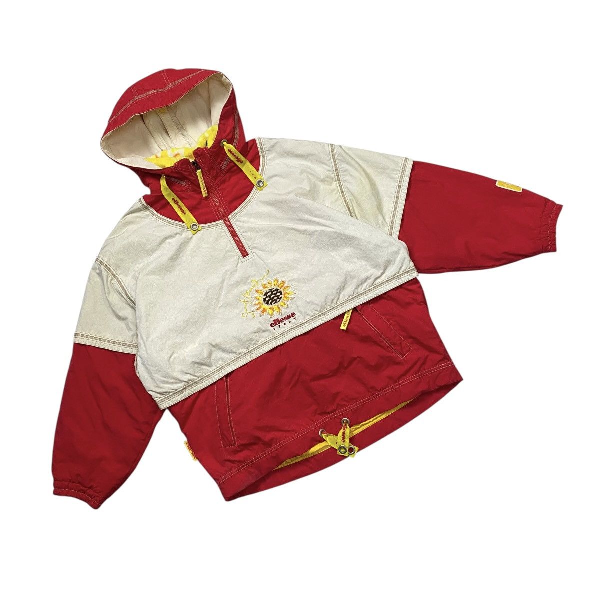 Ellesse vintage 90s Ellesse Sunflower pullover hooded jacket Size US M / EU 48-50 / 2 - 3 Thumbnail