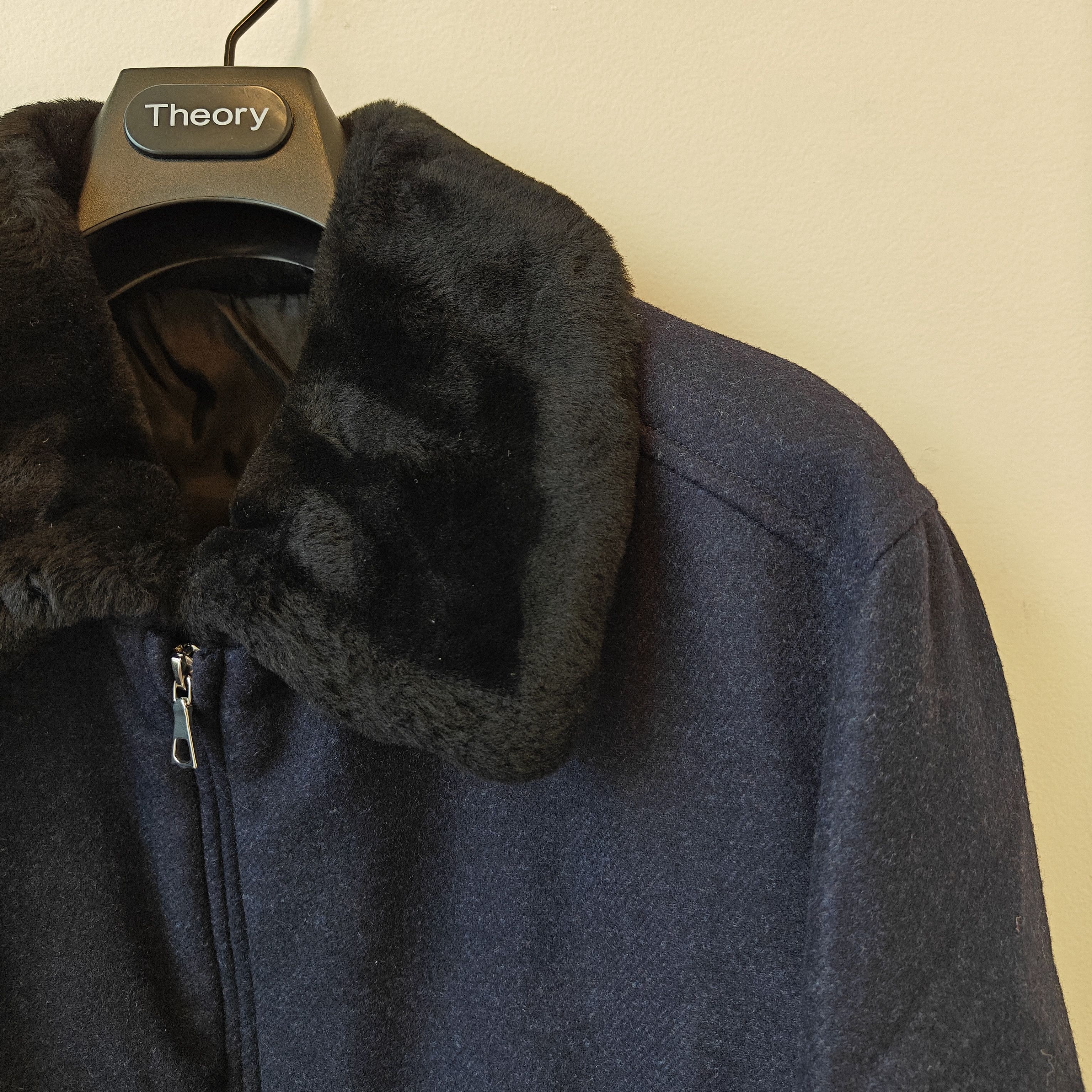 Proper Cloth made in Italy navy flight jacket wool riri zips Size US L / EU 52-54 / 3 - 3 Thumbnail