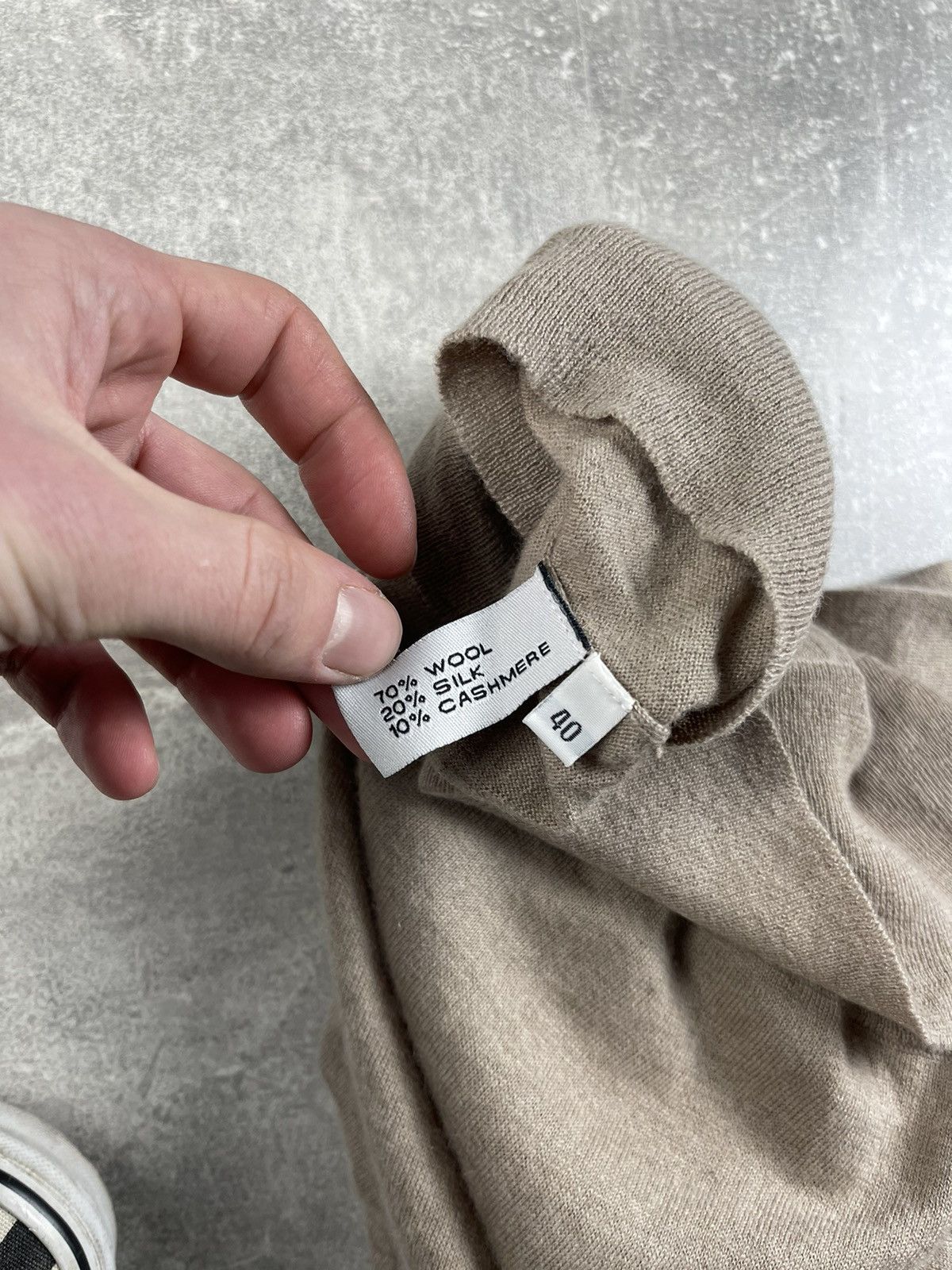 Other Dudu Roma Women’s Knit Dress Wool Silk Cashmere Blend Beige Size S / US 4 / IT 40 - 12 Thumbnail