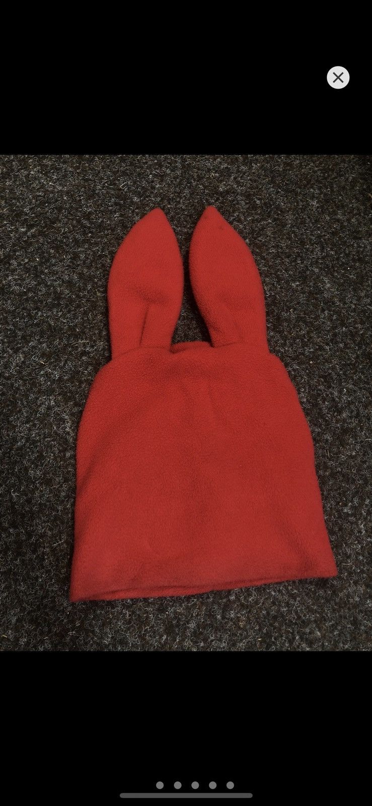 image of Comme Des Garcons x Comme Des Garcons Shirt Boy Bunny Ear Beanie Aw18 Red, Men's