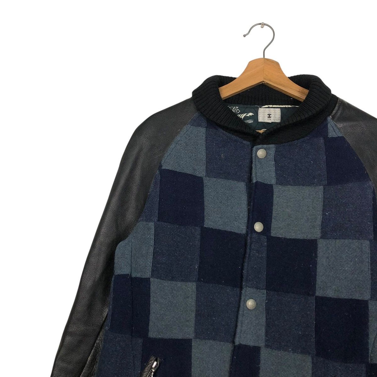 Vintage 🔥VINTAGE CAFE RACER LEATHER JACKET TK JAPAN TARTAN DESIGN Size US M / EU 48-50 / 2 - 9 Thumbnail