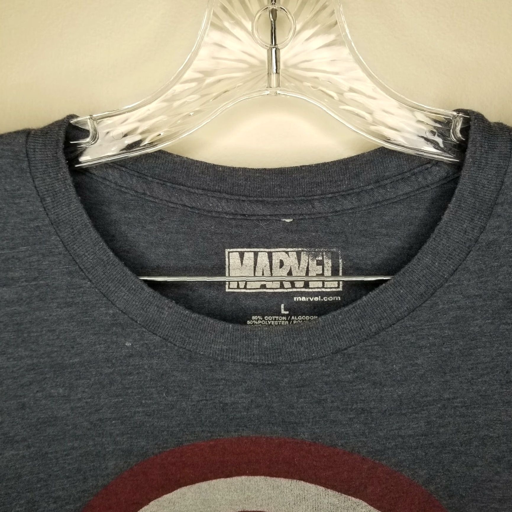 Vintage MARVEL Captain America Short Sleeve T-Shirt Adult Large Blue Mens Size US L / EU 52-54 / 3 - 4 Thumbnail