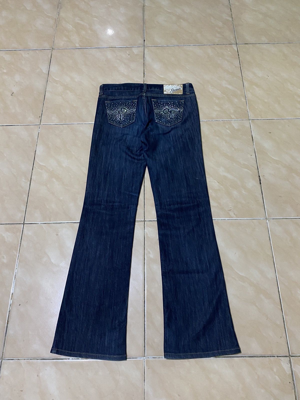 Guess × If Six Was Nine × Japanese Brand guess flare jeans blue indigo beads back pokcet Size 26" / US 2 / IT 38 - 2 Thumbnail
