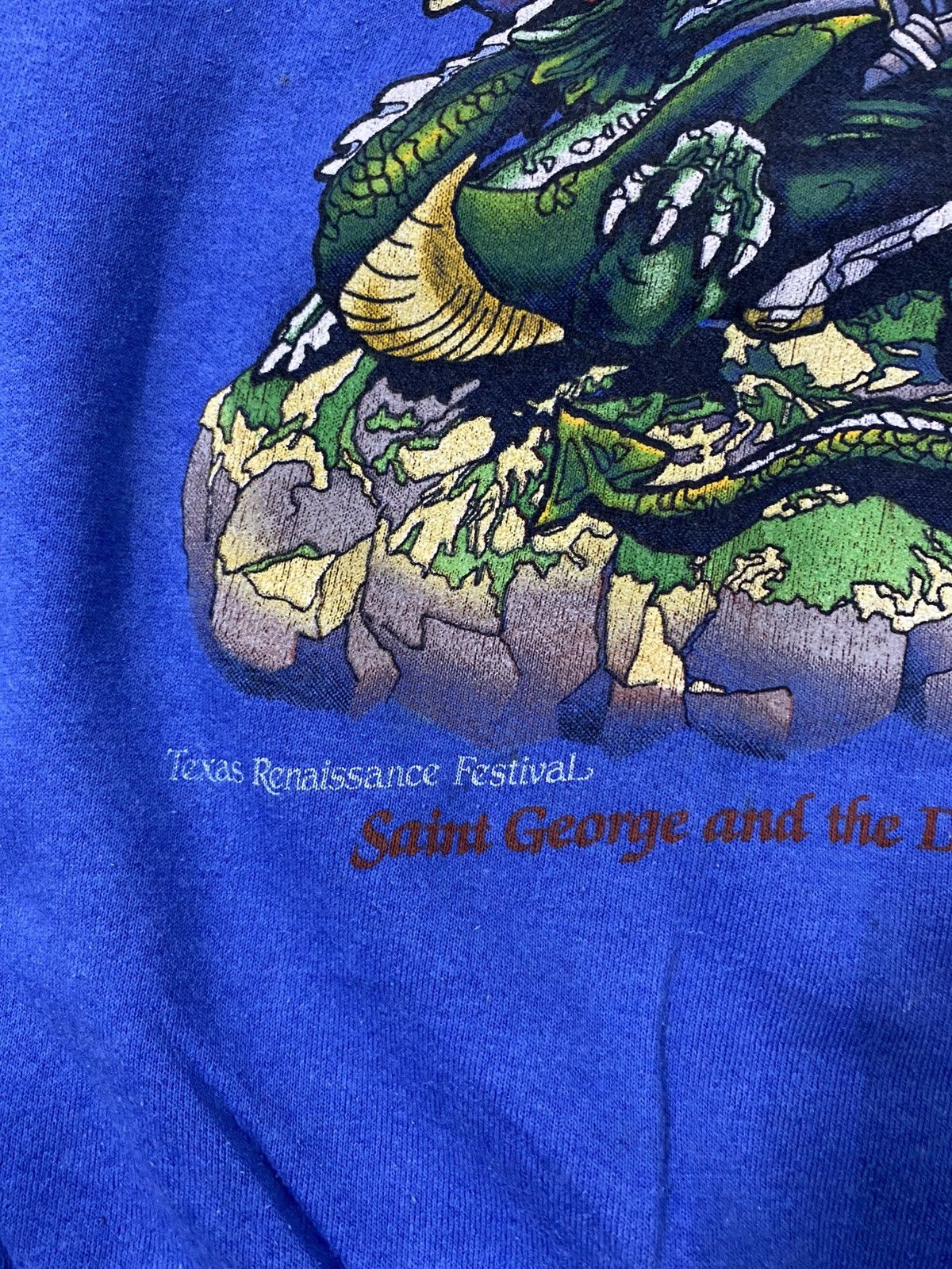 Fruit Of The Loom Vintage 90s Saint George and The Dragon Big Logo Sweatshirt Size US XL / EU 56 / 4 - 6 Thumbnail