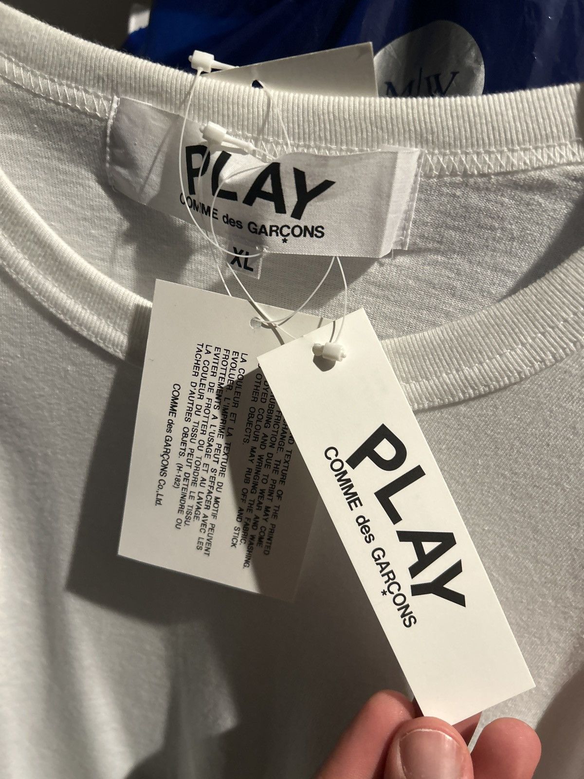 Comme des Garcons PLAY Comme des Garçons PLAY Printed Sleeve Long-Sleeve 'White' Size US XL / EU 56 / 4 - 5 Thumbnail