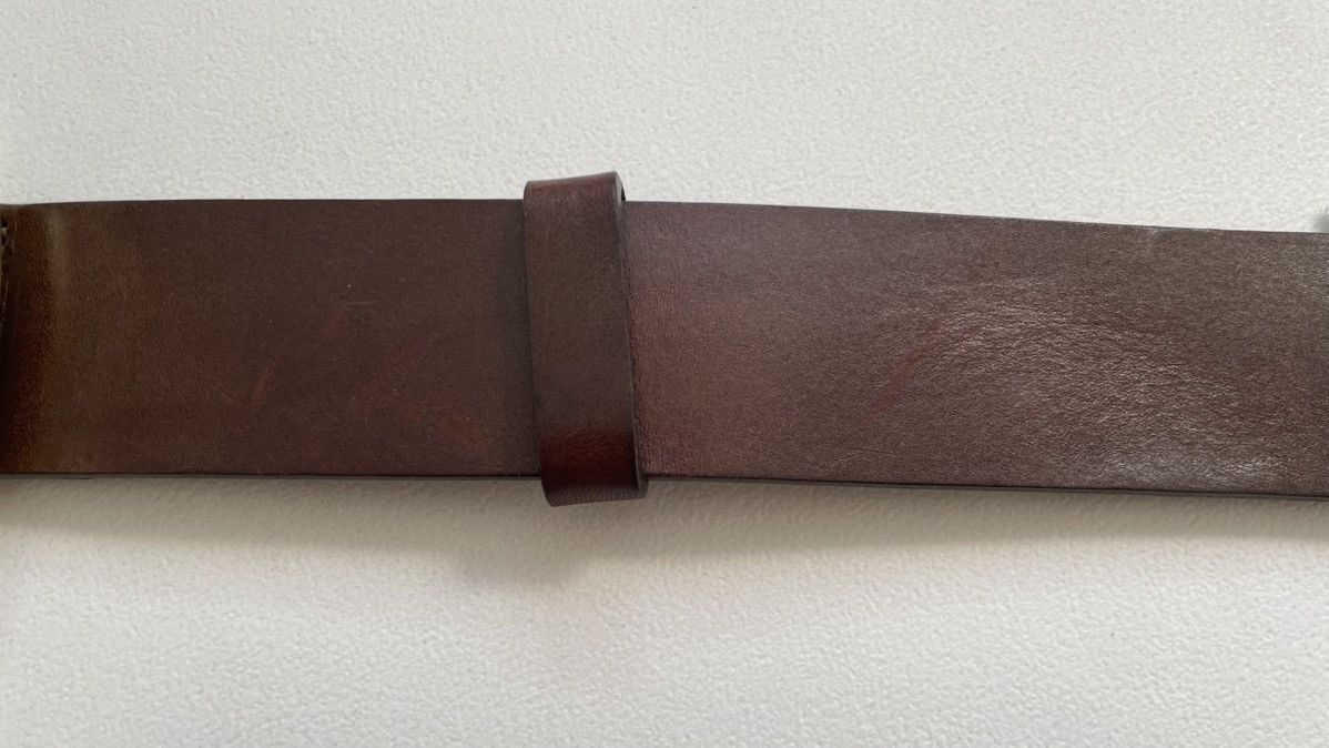 Maison Margiela S/S 11 ‘Woodgrain’ Buckle Leather Belt Size 36 - 14 Thumbnail