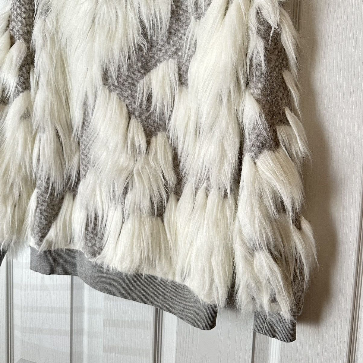 Zara New Zara Faux Fur White Gray Jacket Small 5584/214 RARE Size S / US 4 / IT 40 - 9 Thumbnail