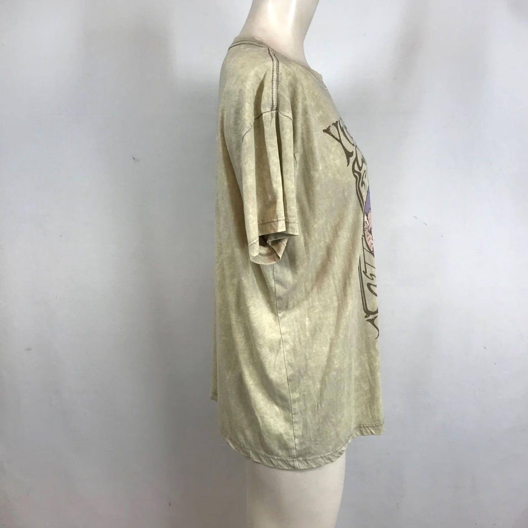 Vintage Doe Yosemite Valley Graphic T-Shirt Womens Large Tan Mineral Wash National Park Size L / US 10 / IT 46 - 4 Thumbnail
