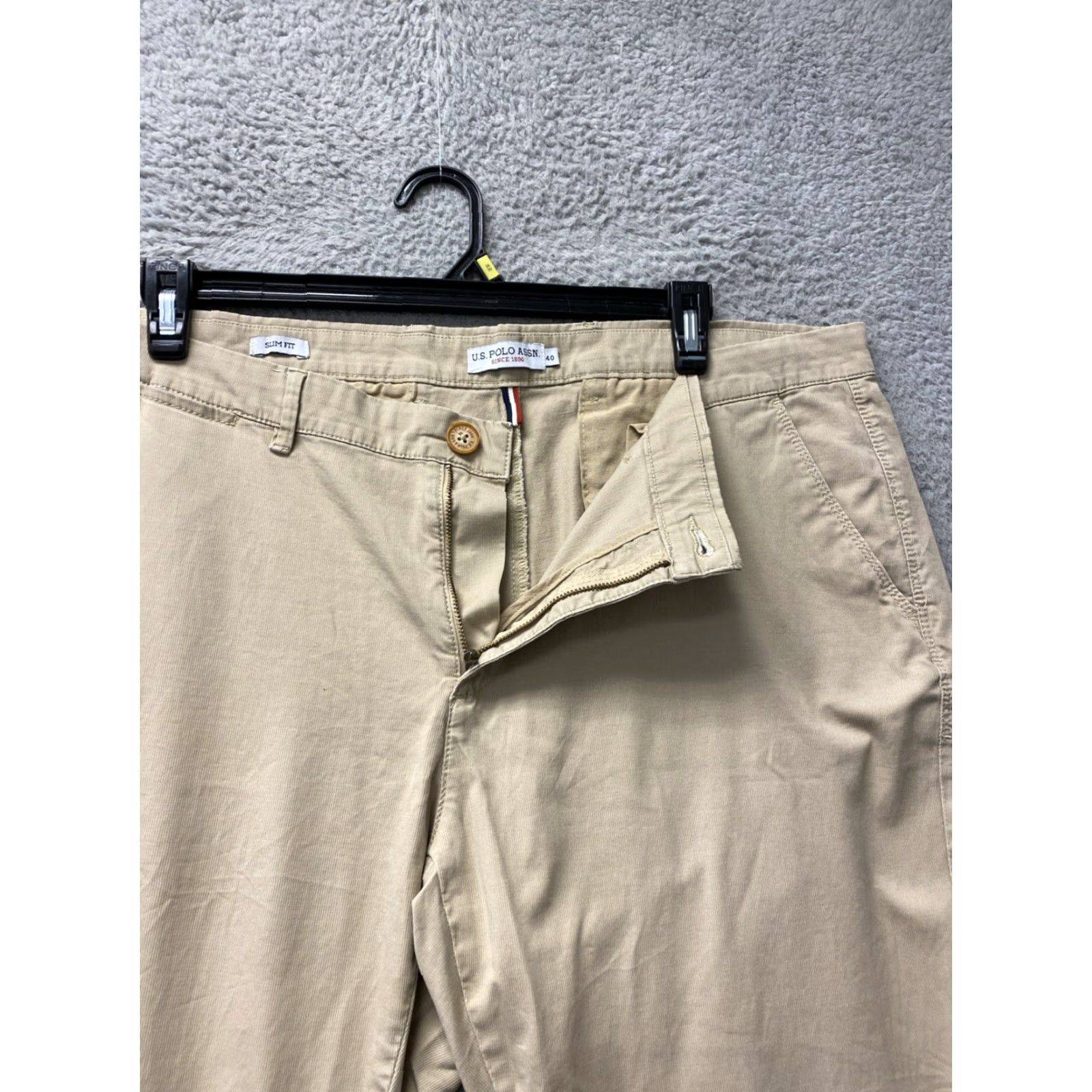 Vintage US Polo Assn Men's Chino Pants Size W40 L32 Casual Cotton Tan Logo Accents 2000s Size US L / EU 52-54 / 3 - 2 Thumbnail