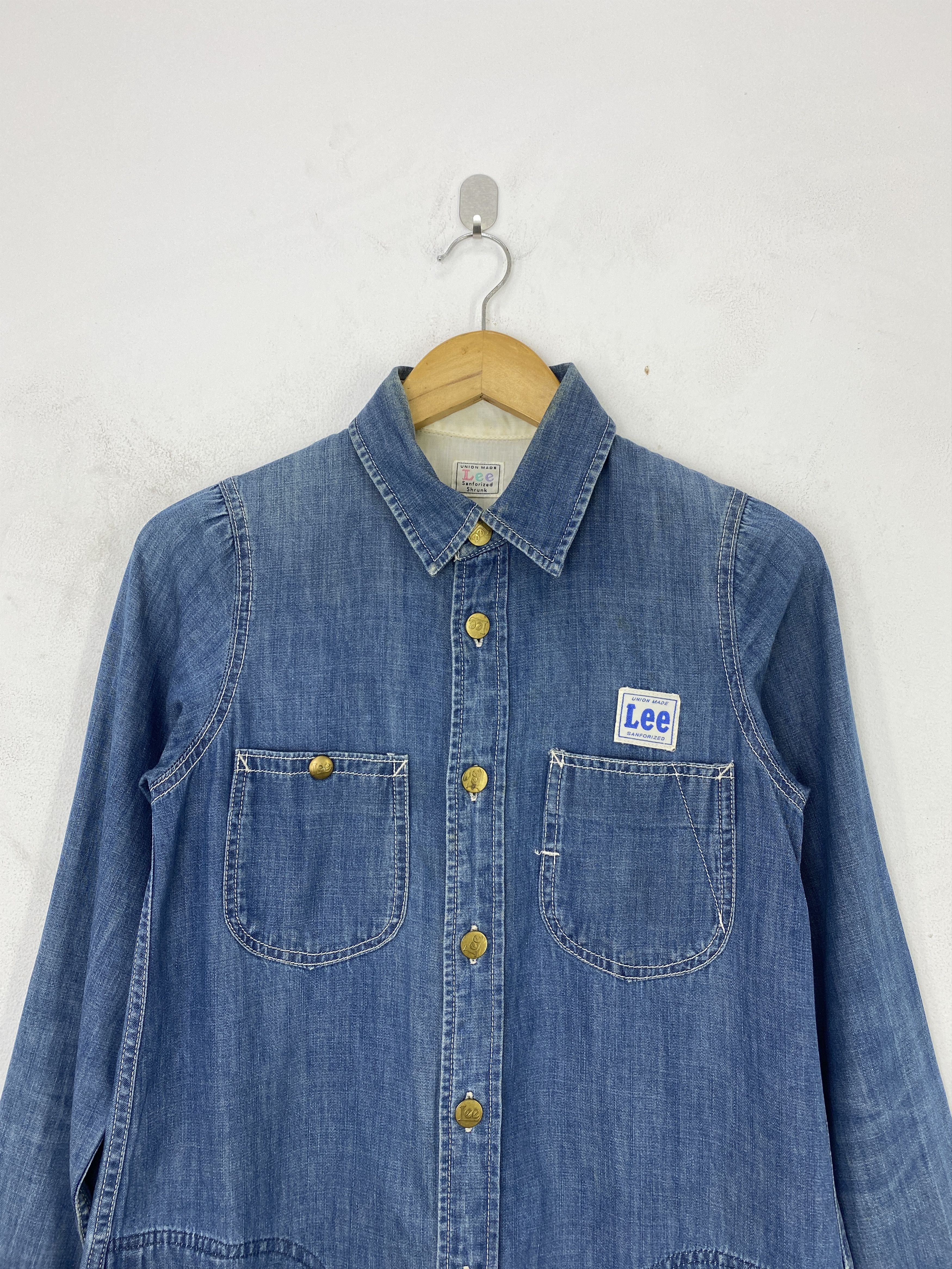 Lee 90s Vintage LEE Denim Button Dress JA0158 Size US M / EU 48-50 / 2 - 3 Thumbnail