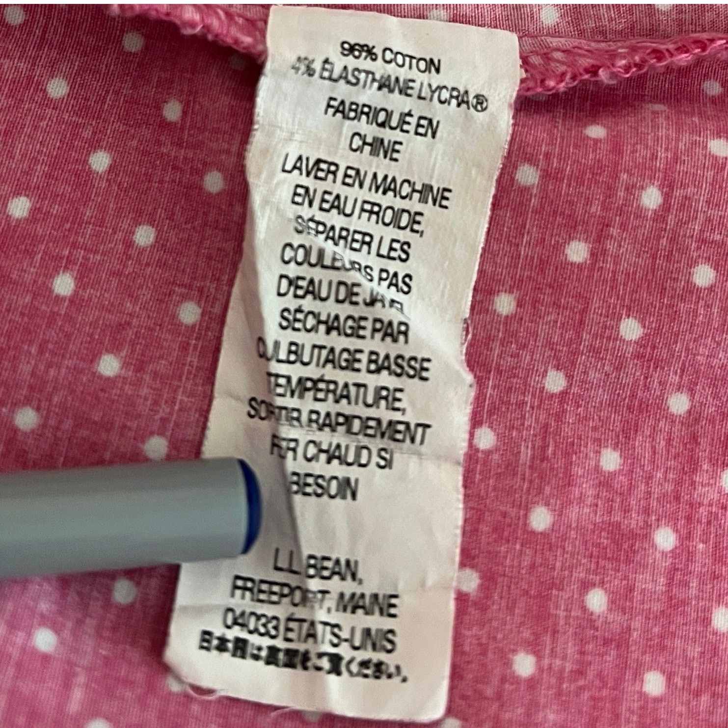 L.L. Bean LL Bean Small pink polka dot top long sleeved shirt, button Size S / US 4 / IT 40 - 10 Thumbnail