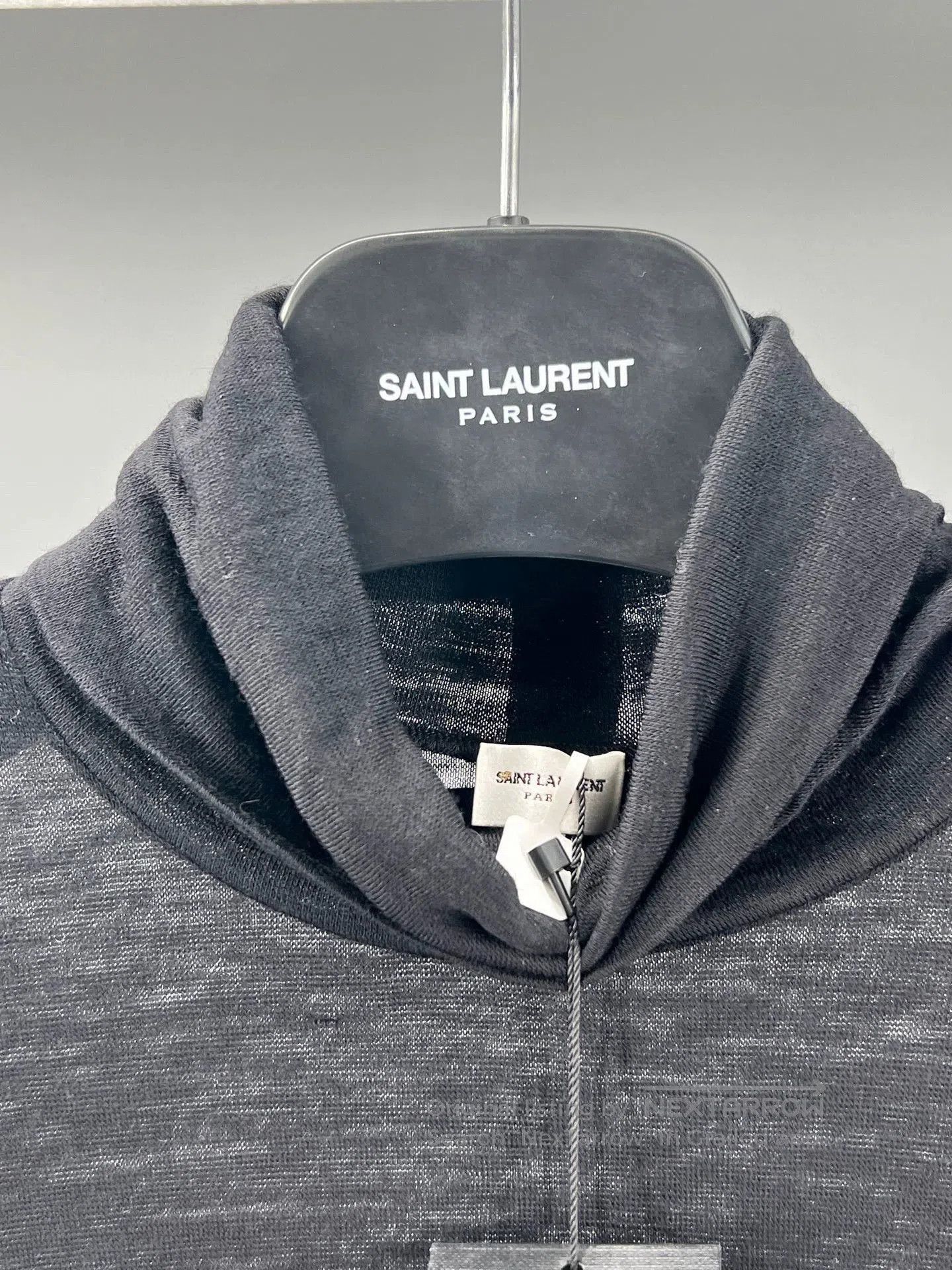 Yves Saint Laurent black wool blend mock neck sweater. Size US XL / EU 56 / 4 - 2 Thumbnail