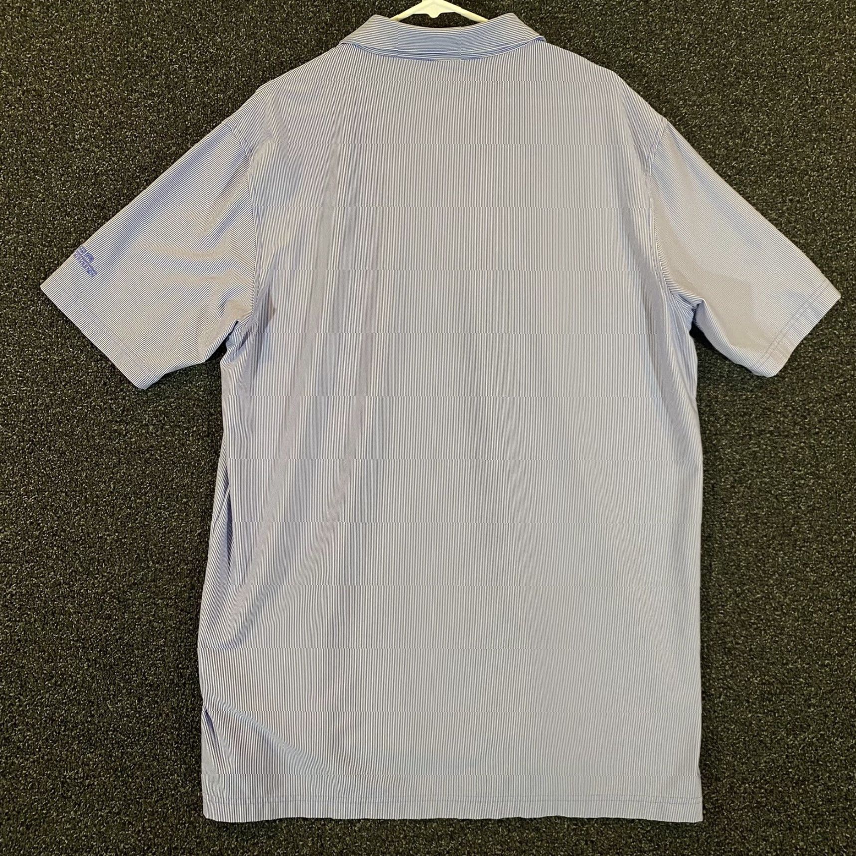 Peter Millar PETER MILLAR Polo Shirt Mens Large Blue White Striped Summer Comfort Golf Logo Shirt Size US L / EU 52-54 / 3 - 6 Thumbnail