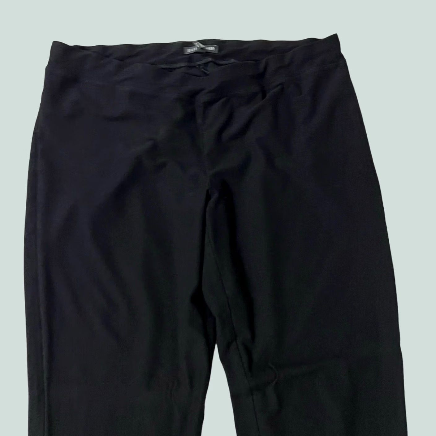Eileen Fisher Eileen Fisher Black Pants Crepe Pull-on High Rise Elastic Waist Stretch Size M Womens Chino Straight 34In Length 26.5In Inseam Size 32" / US 10 / IT 46 - 1 Thumbnail