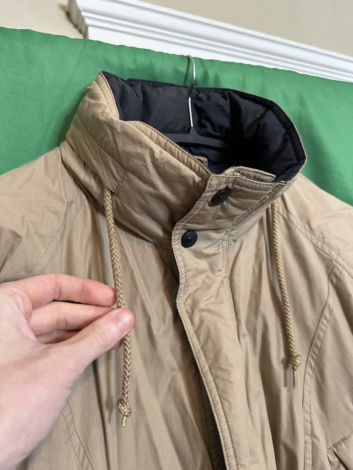 Gant Beige down waterfowl feather zip-up puffer coat Size US L / EU 52-54 / 3 - 4 Thumbnail