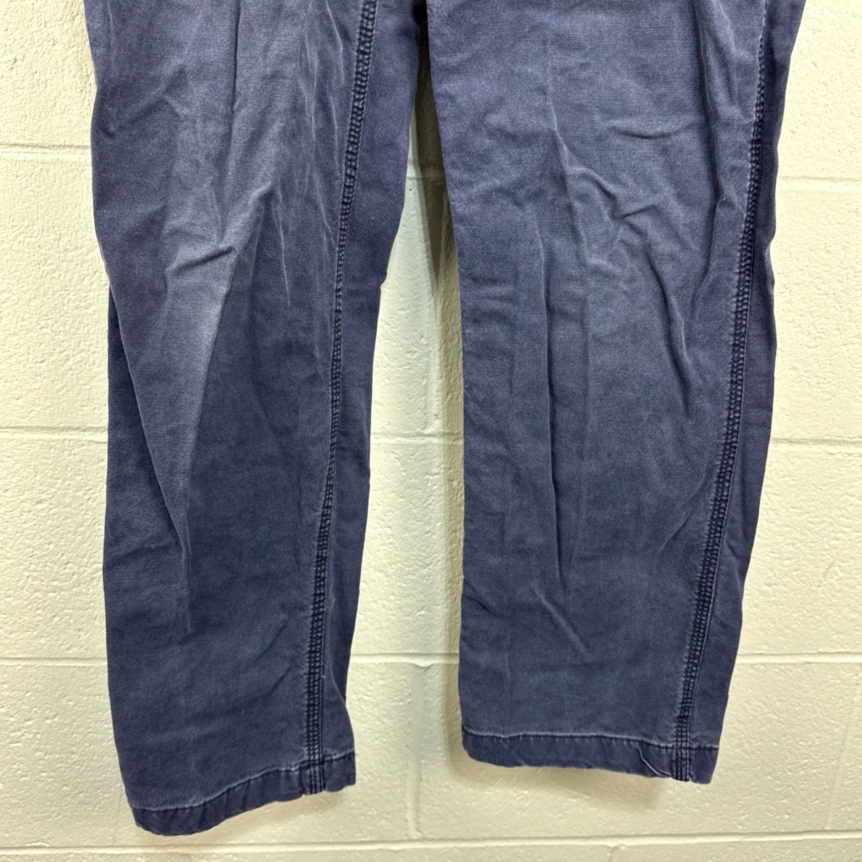 Carhartt Carhartt Mens Relaxed Fit Pants 33x34 Blue 5-Pocket Cargo Workwear Cotton Spandex Logo Belt Loops Straight Leg 102291-039 Size US 33 - 6 Thumbnail