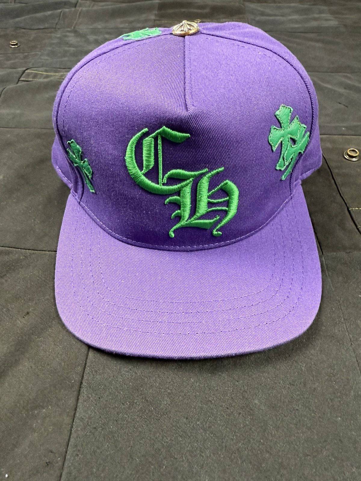 Chrome Hearts CH Crosses Hat Purple / Green Size ONE SIZE - 1 Thumbnail