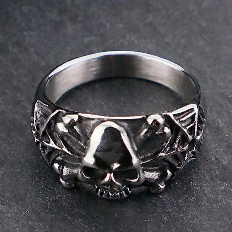 Other Gothic Steel Skull Rings Size ONE SIZE - 4 Thumbnail