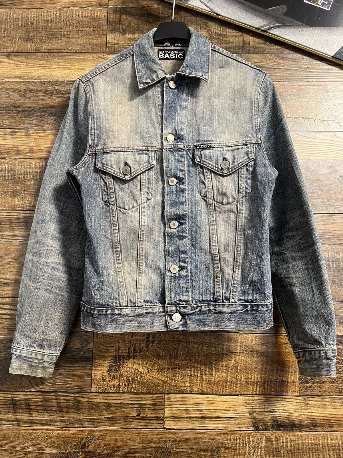 Dolce & Gabbana DOLCE & GABBANA Basic Denim Mens Bomber Jacket Size US S / EU 44-46 / 1 - 2 Thumbnail
