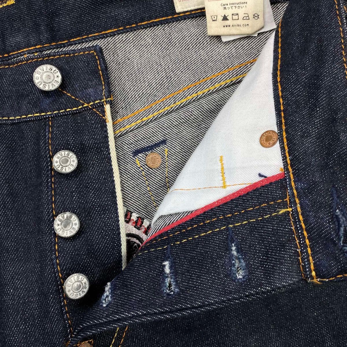 Evisu Embroidered Daicock Selvedge Denim Jeans Size US 31 - 12 Thumbnail
