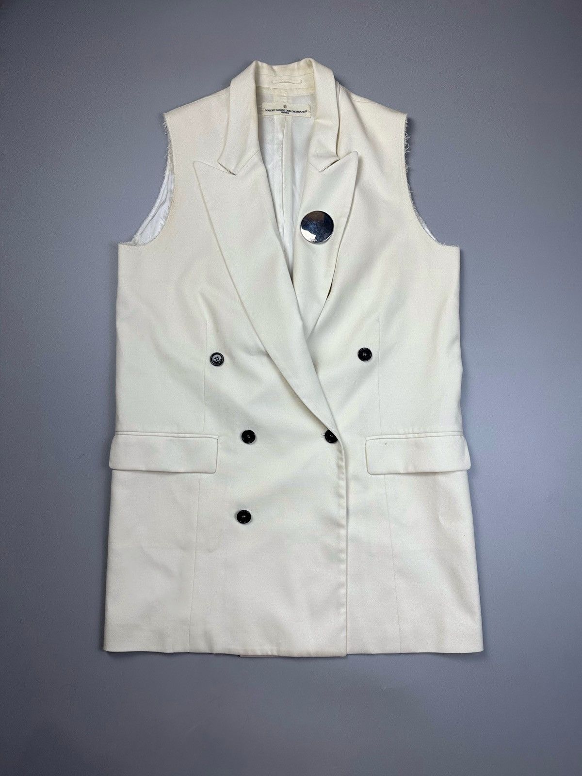 Golden Goose Golden Goose Wool Sleeveless Double Breasted Blazer Size S / US 4 / IT 40 - 1 Thumbnail