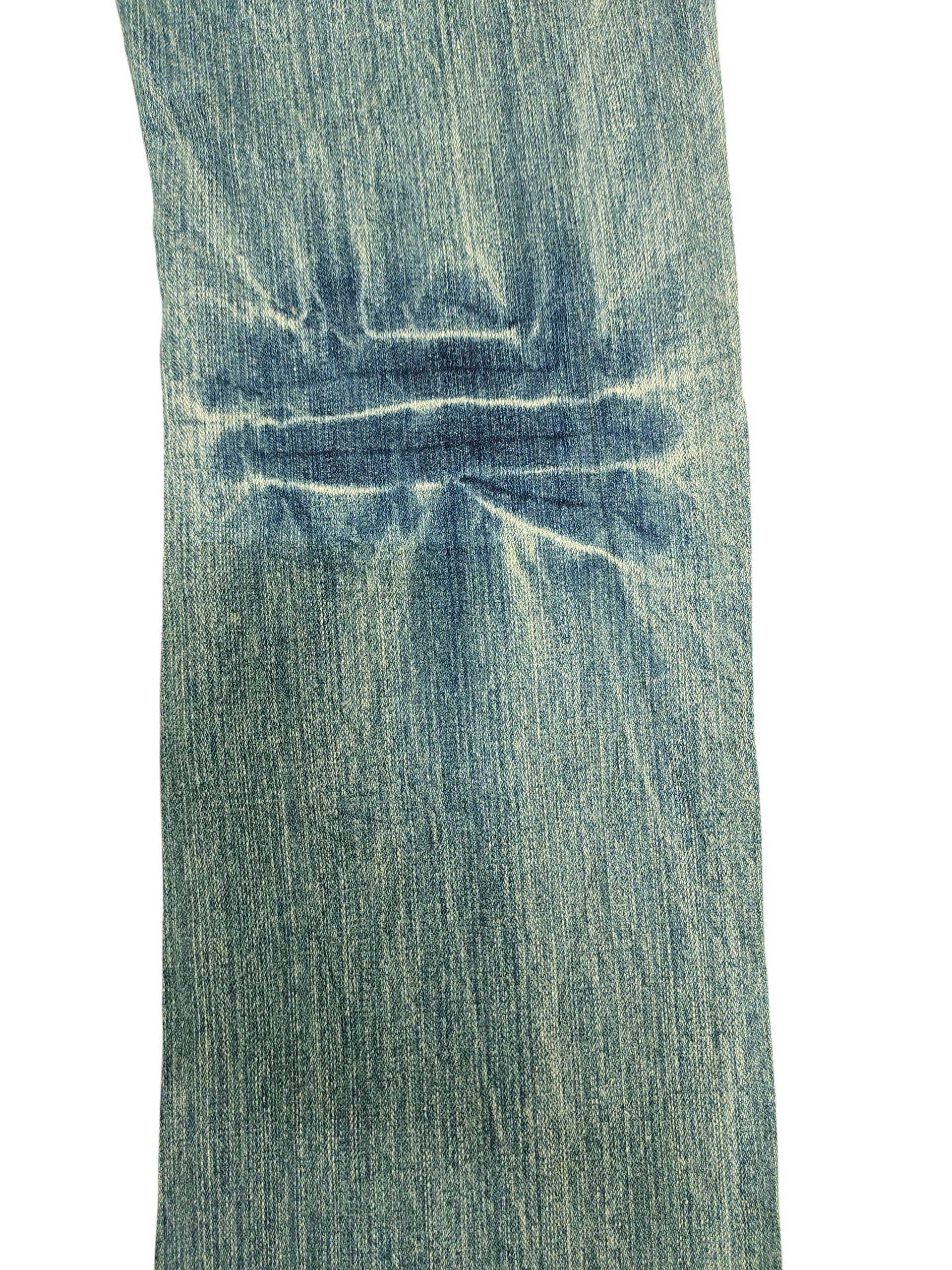 Undercover Loma Point Japan Jeans - Peace Logo Distress Grunge Denim Size US 32 / EU 48 - 3 Thumbnail