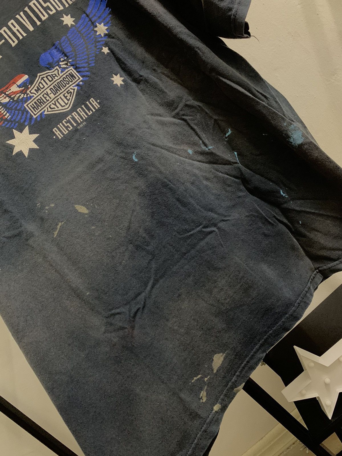 Harley Davidson × Vintage 🔥HOT🔥VINTAGE FADED HARLEY DAVIDSON AUSTRALIA FLAG WING TEE Size US XL / EU 56 / 4 - 3 Thumbnail