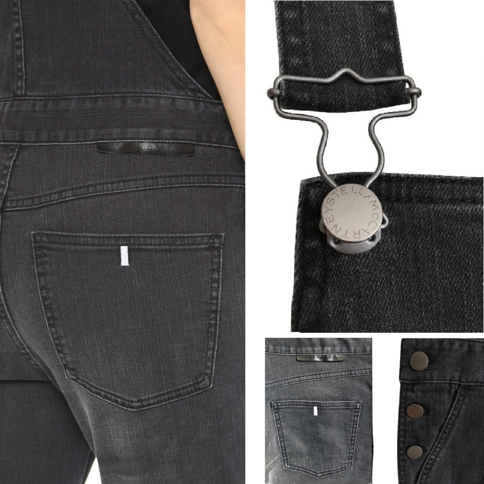 Stella McCartney The Skinny Boyfriend Dungarees Soft Denim Overalls $975 Size 25" / US 0 / IT 36 - 11 Thumbnail