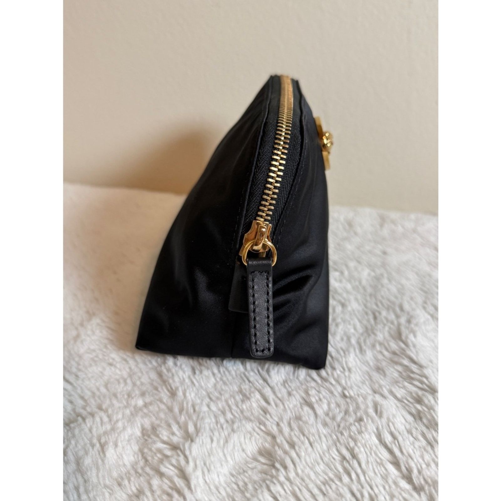 Versace Versace Black Nylon Cosmetic Pouch with Gold Zipper Size ONE SIZE - 3 Thumbnail