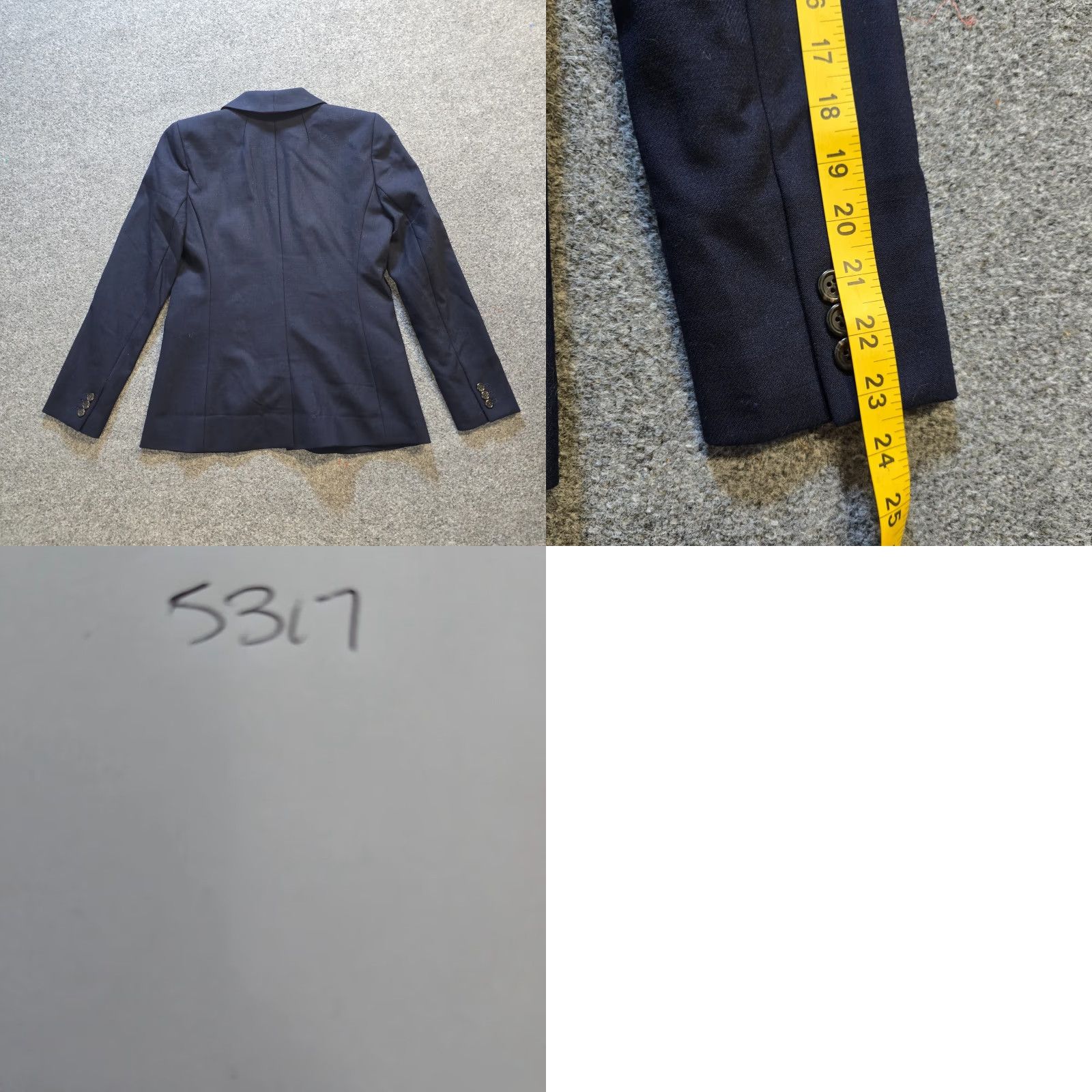 J.Crew J. Crew Blazer Womens Size 2 Blue Wool Jacket Capsule Career Academia Minimalist - Womens Blazer, Regular, Blue, Wool, J.CREW, Size 2 Size XS / US 0-2 / IT 36-38 - 8 Thumbnail