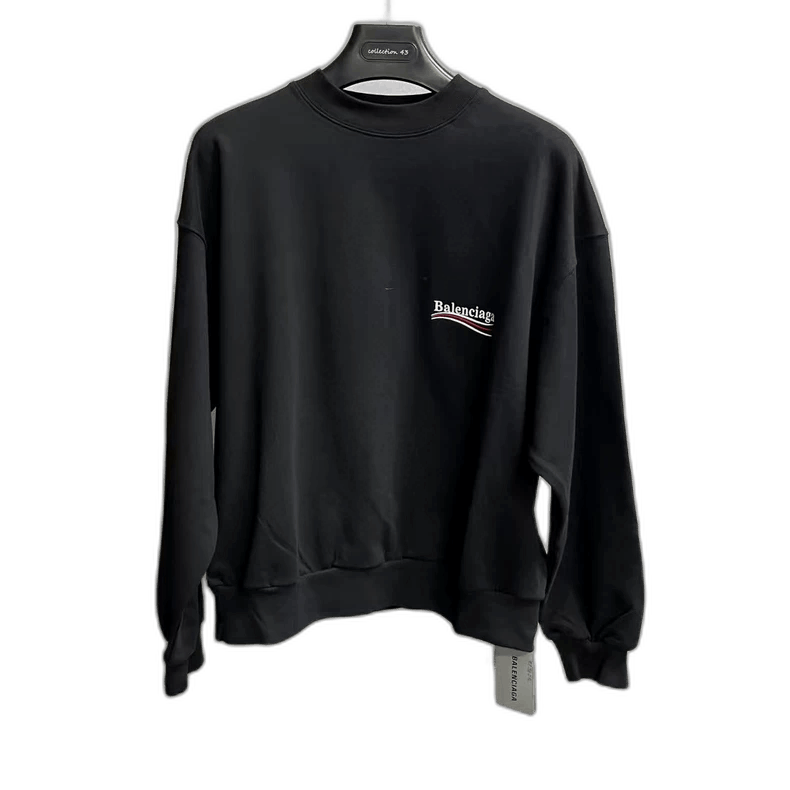 Balenciaga Balenciaga Black Logo Embroidered Long Sleeve Sweatshirt-25 Size US XS / EU 42 / 0 - 1 Thumbnail