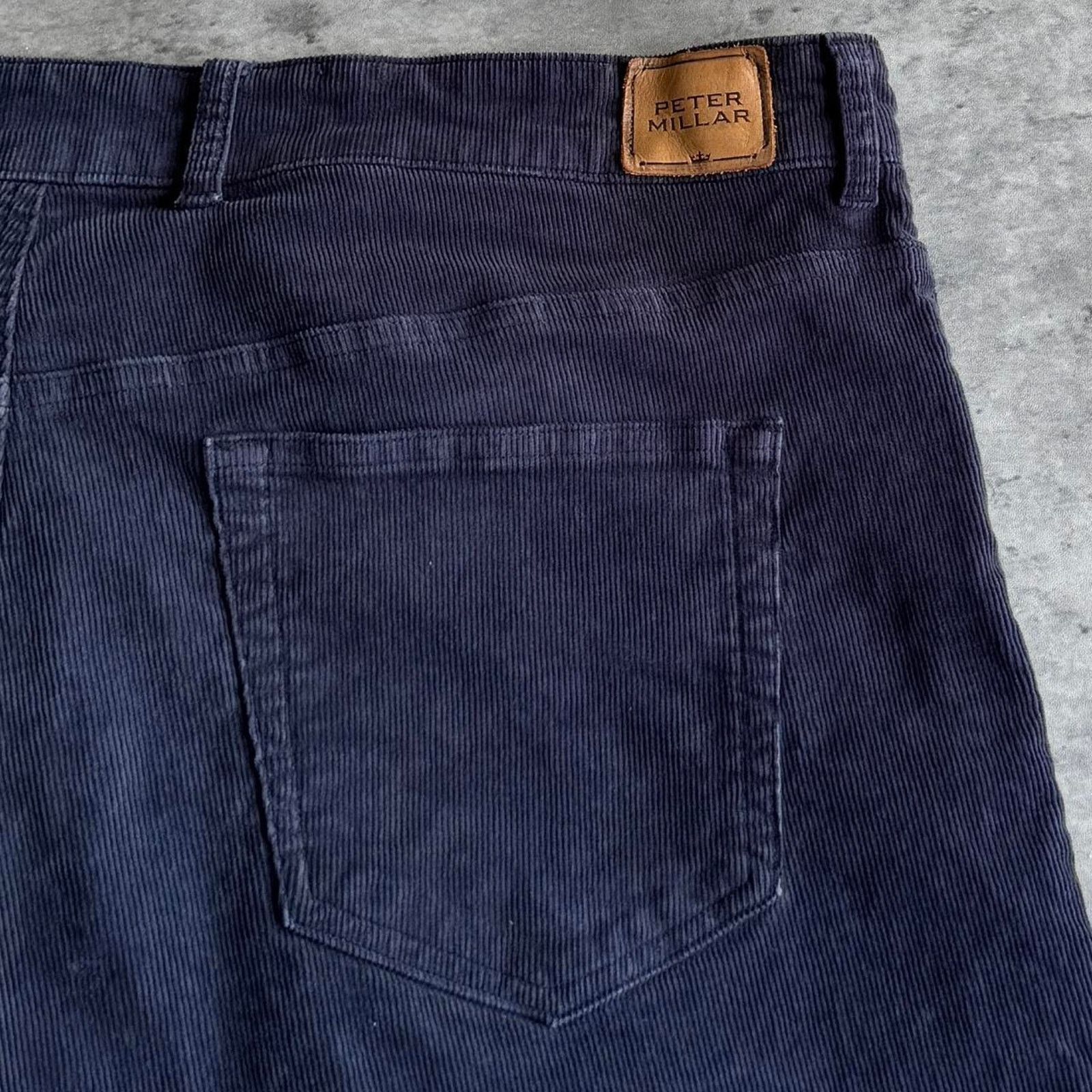 Designer × Peter Millar × Vintage Peter Millar Navy Blue Corduroy Essential Dress Pants Size US 36 / EU 52 - 3 Thumbnail