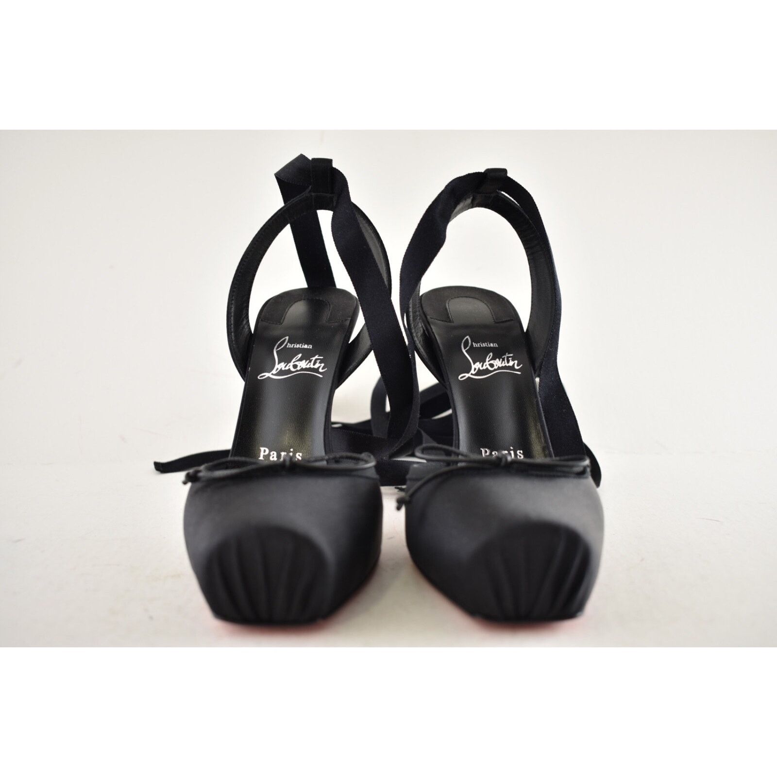 Christian Louboutin Christian Louboutin Cassia Lace Up 100 Black Tie Ballet Size US 8.5 / IT 38.5 - 7 Thumbnail