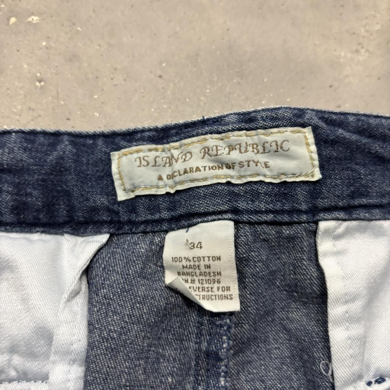 Japanese Brand × Vintage Crazy Vintage Y2K/2000s Baggy Blue Denim Cargo Jean Shorts Jorts! Size US 34 / EU 50 - 6 Thumbnail