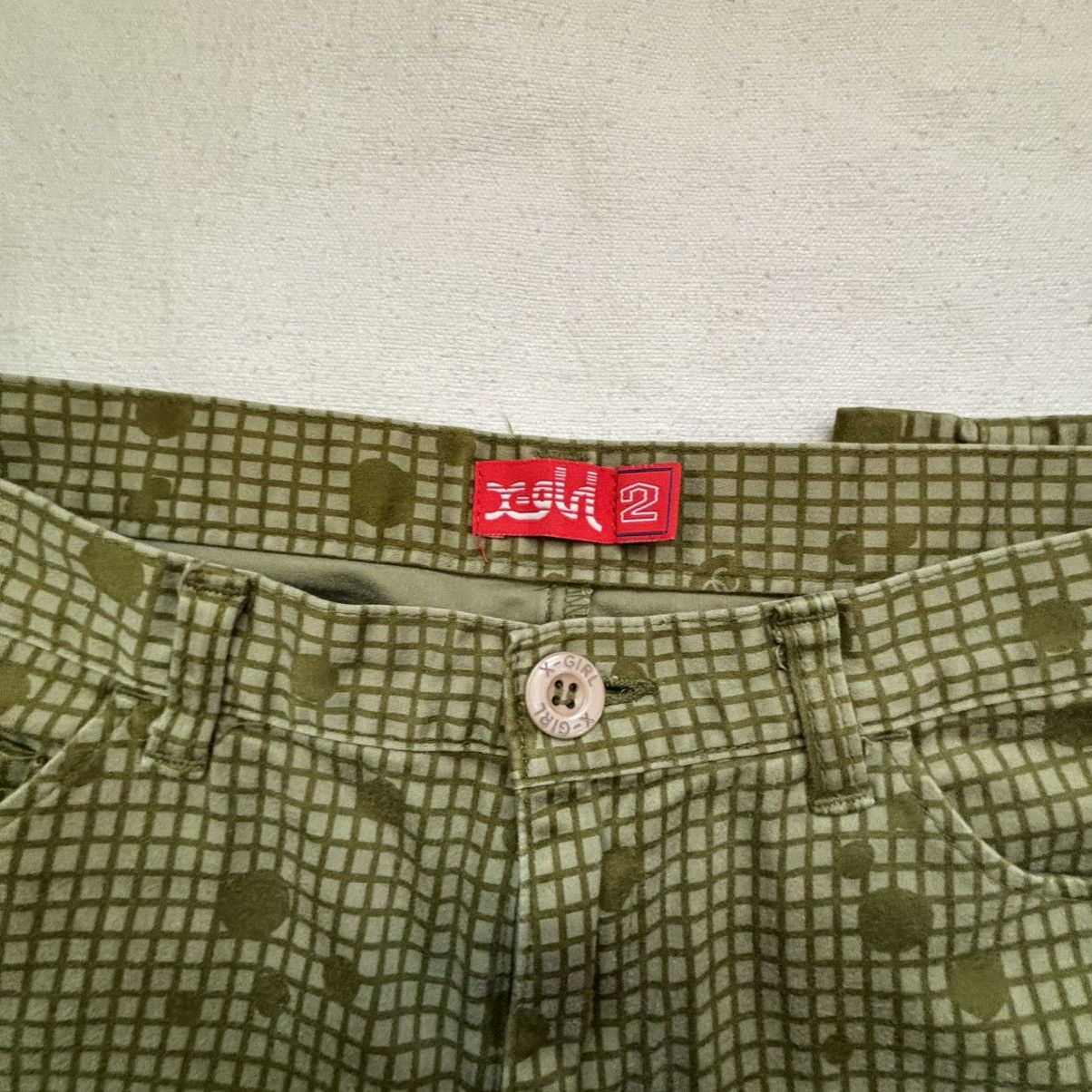 Japanese Brand × X-Girl Vintage X-Girl Rare Green Polka Chino Pants Size 25" / US 0 / IT 36 - 3 Thumbnail