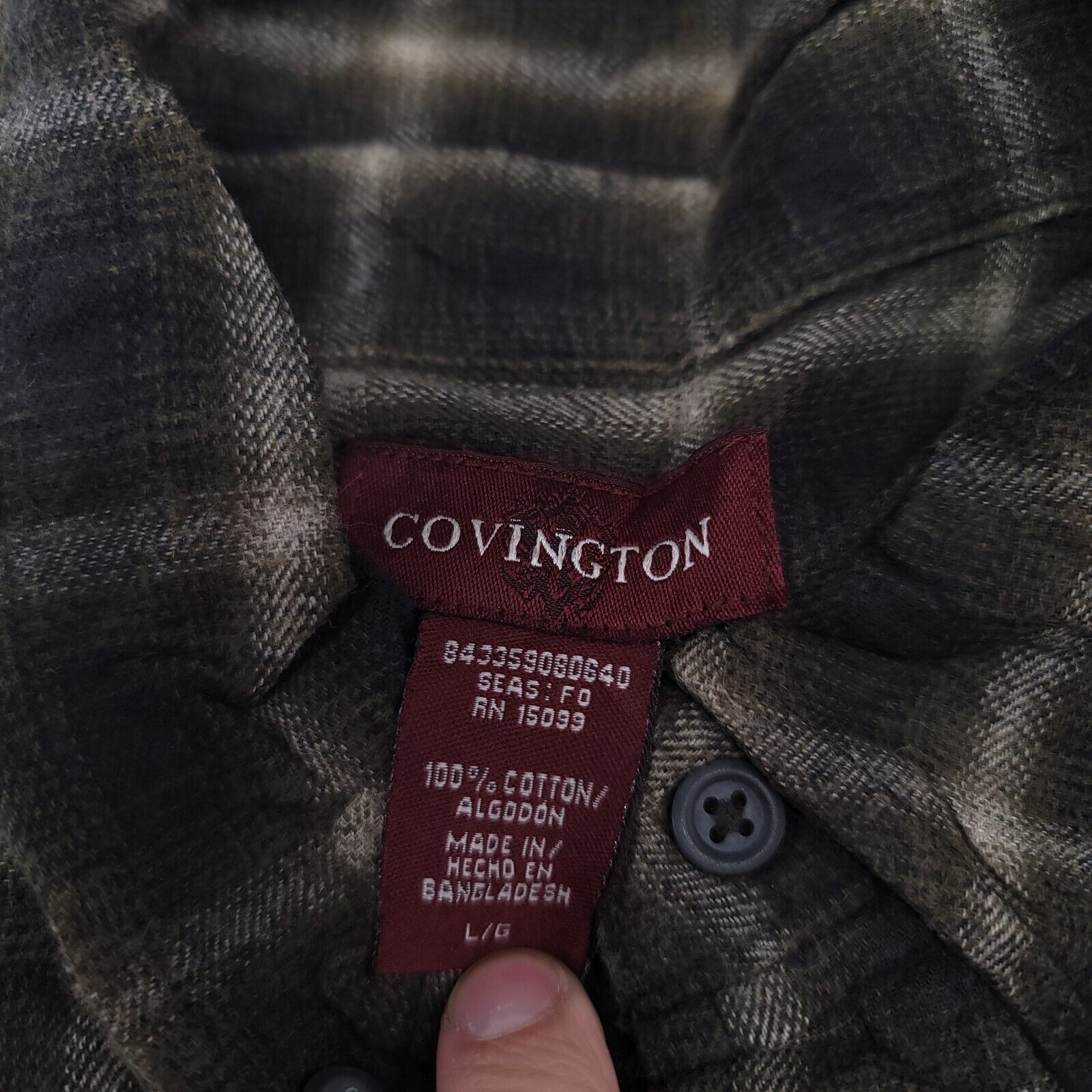 Covington Covington Casual Button Up Shirt Adult Mens Size Large Green Size US L / EU 52-54 / 3 - 3 Thumbnail